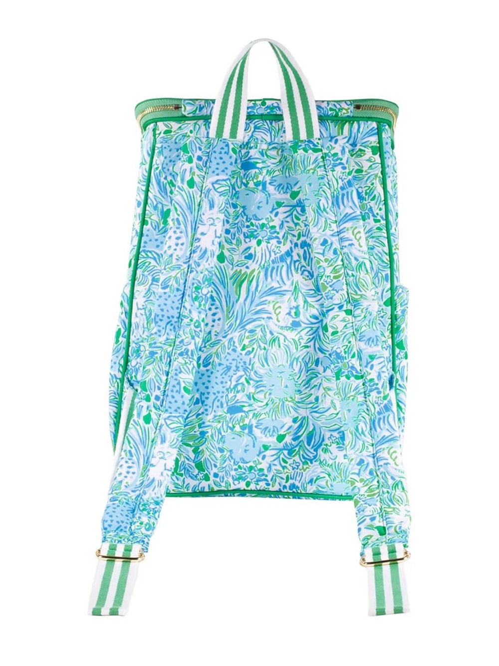 Lilly Pulitzer Blue & Green Floral Insulated Backpack Cooler Soft Bag - New - Picture 3 of 8